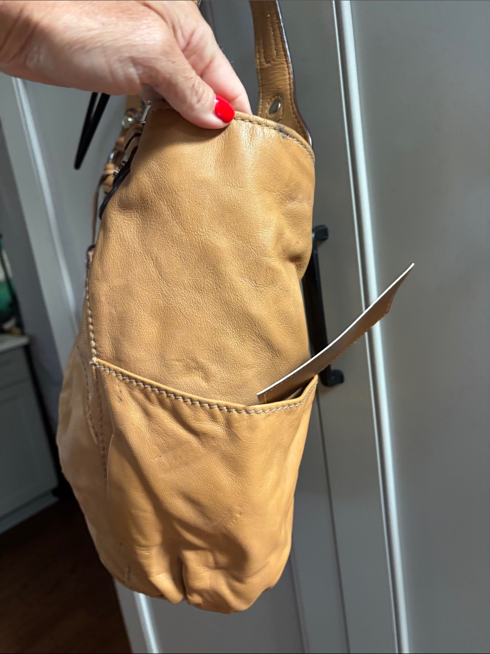 Tignanello Tan Leather Shoulder Tote bag - Picture 7 of 15